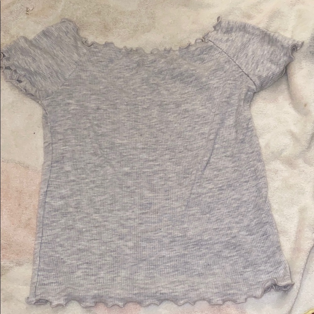 gray crop top - Picture 2 of 2